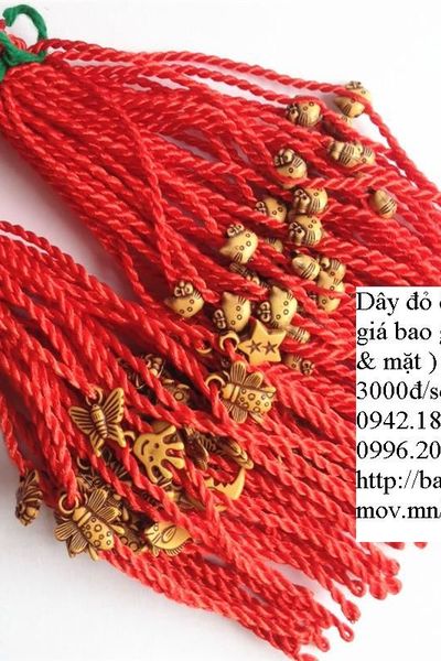 Dây đeo tay màu đỏ may mắn - có 100 kiểu khác nhau giá bao gồm dây mặt dây