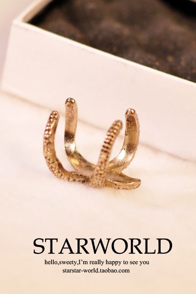 21a29 nhẫn đeo tay nữ thời trang hình sao biển đáng yêu kiểu trẻ trung