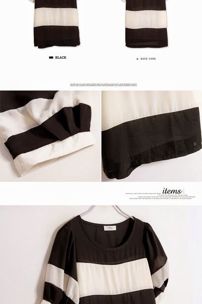 Áo kiểu oversize phối màu - 0846