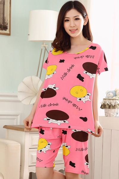Đồ bộ bò sữa màu vàng - hồng -xanh