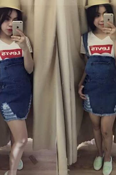 Váy yếm jean cực xinh