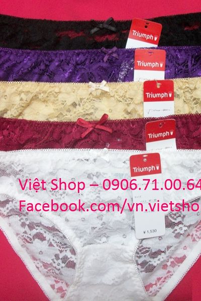 Qtp03 quần triump thun ren mịn trắng
