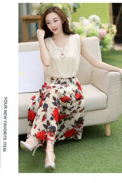Đầm voan cá tính chân váy hoa dv2465