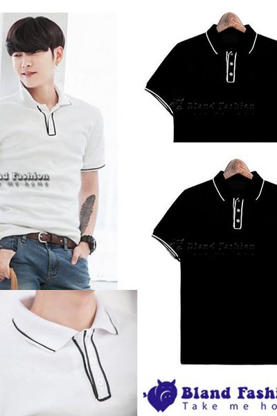 Áo thun nam cổ tim đơn giản hiệu bland fashion - giá sỉ