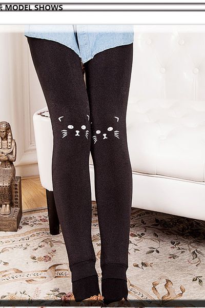 Legging thêu mèo
