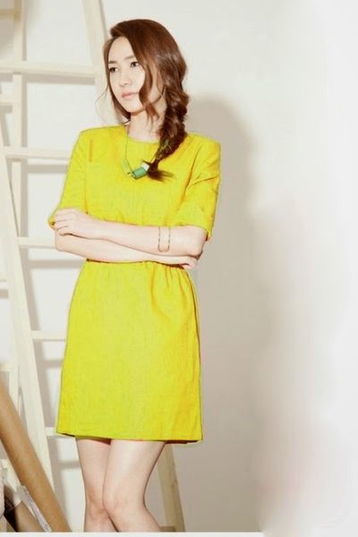Đầm linen 2 túi - 0864