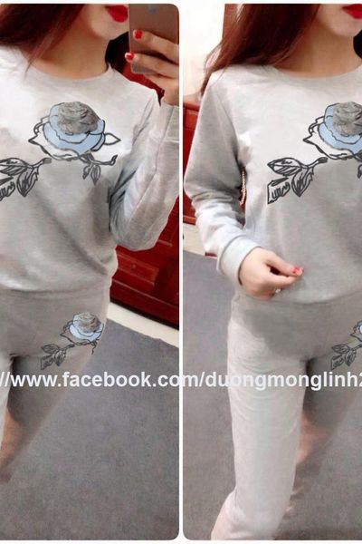 Bộ nỉ hoa hồng nổi 2015