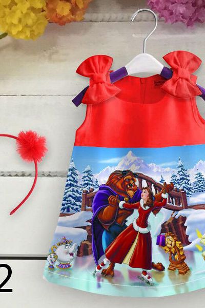 A18107 - 14/11 đầm 3d noel kèm băng đô cát giấyri 8size 1-8