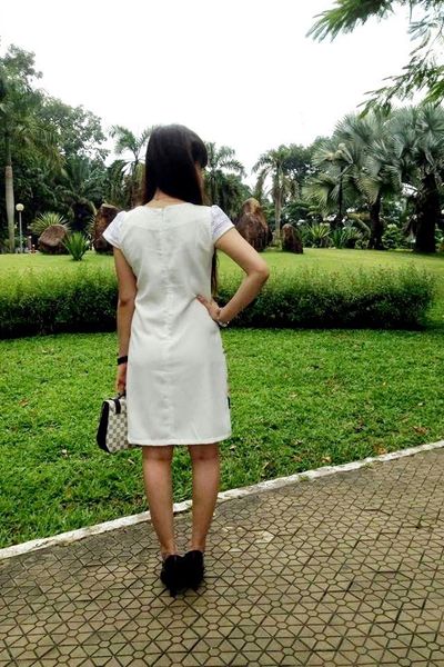 Đầm suông hoa nơ - 0709