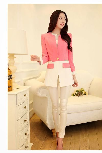 Áo khoác vest phối màu thu đông - ak0181