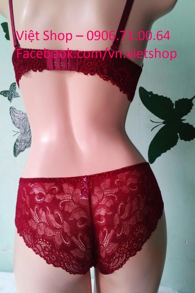 Cs01 bộ charming ren đỏ