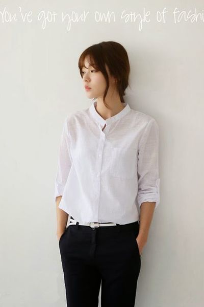 Áo sơ mi cổ trụ - 0701