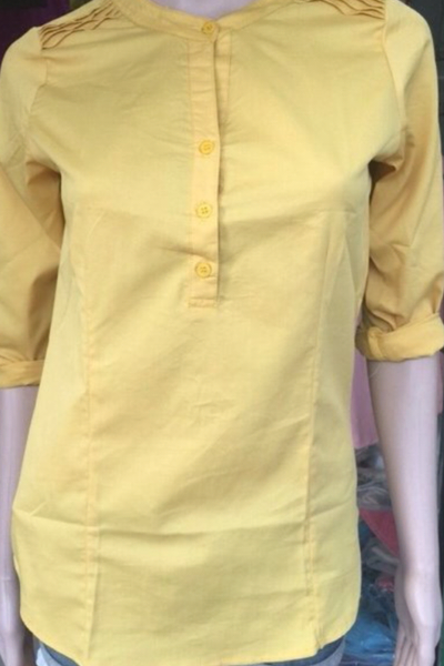 Áo sơ mi cổ trụ