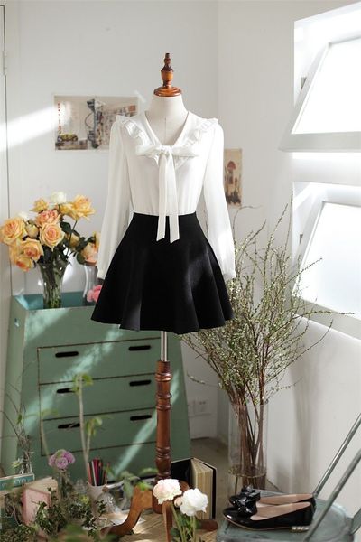 Msa94 sơ mi ribbon hàn quốc