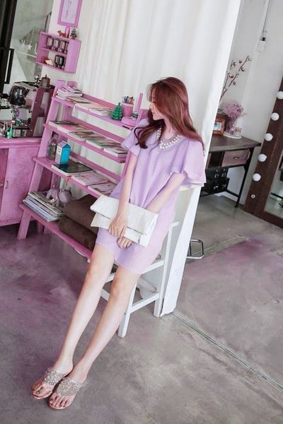 Đầm oversize thắt nơ - 0733