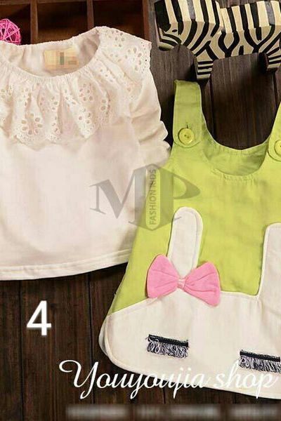 A17658 - 3/11set đầm thỏ áo thun cổ phối ren yếm da cári 8size 1-8