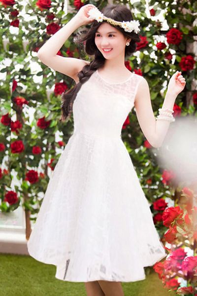 Đầm ren lập thể princess - 1487