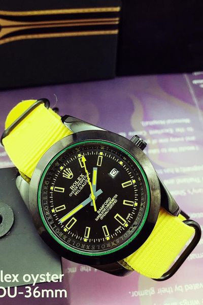 Đồng hồ armanidây dù dây đen mặt đen msdht-rolex oyster