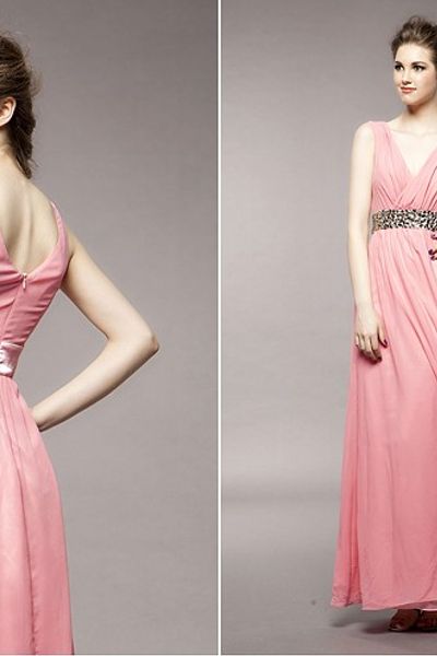 Co-c 002 đầm voan đắp chéo đính cườm sát nách
