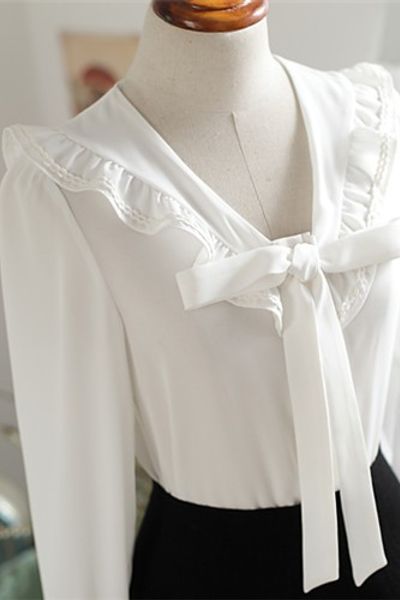 Msa94 sơ mi ribbon hàn quốc