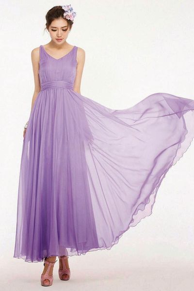 Đầm maxi dạ hội violet - 0546