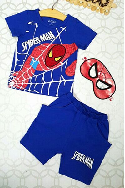 A17493 - bộ bé trai spiderman kèm mặt nạ sugoldri 8size 1-8