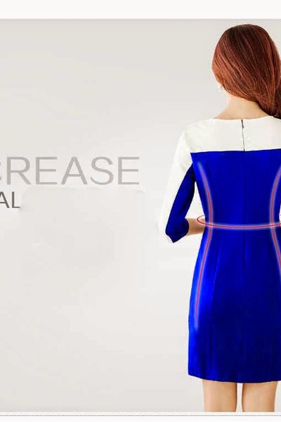 Đầm công sở phối màu - mc119 ms1204