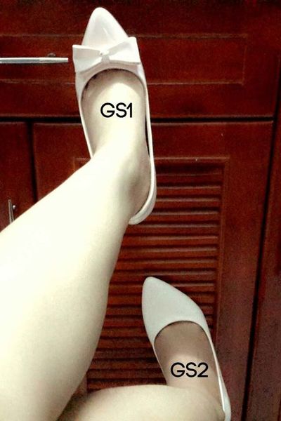Gs12345- giày cao gót trơn nơ - 7102015