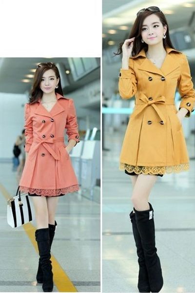 Áo khoác kaki nữ dáng xòe thắt nơ đẹp sg62104-370