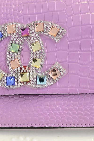 Mstx 266 -túi đeo chéo da bóng kiểu chanel