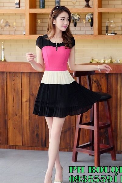Đầm váy xếp ly mdd1743