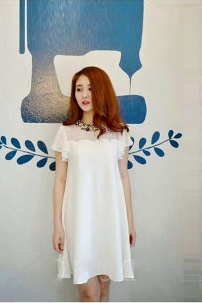 Đầm oversize tay ren cánh tiên - 1128