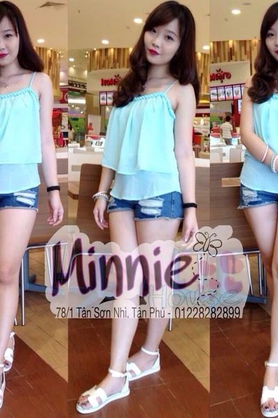 Xưởng chuyên sỉ - áo voan 2 dây bím a0069