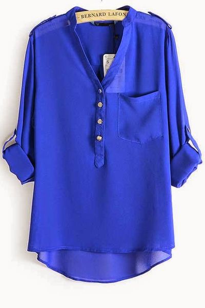 Áo somi voan cầu vai cổ chữ y