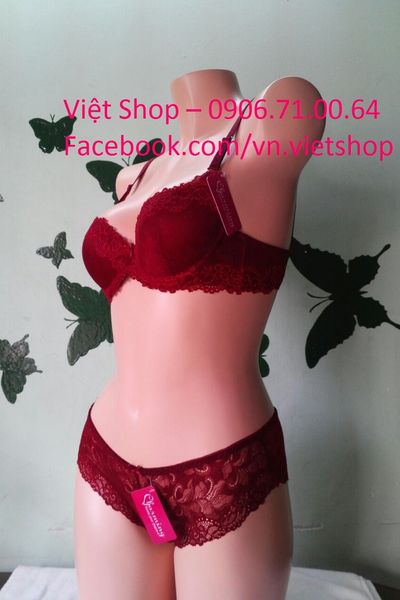 Cs01 bộ charming ren đỏ