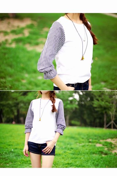 O thun tay phối caro - 0806