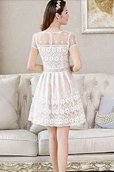Đầm ren xòe daisy - 1088