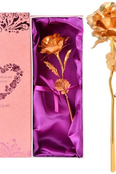 Hoa hồng mạ vàng 24k