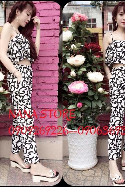 Set xanh dạ len đính nơ sau