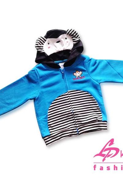 Áo khoác bé trai thêu hình khỉ size 1-8