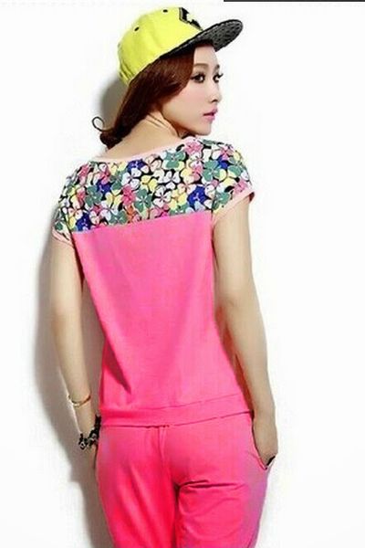 Bộ đồ thun lửng in hoa michi - 0577