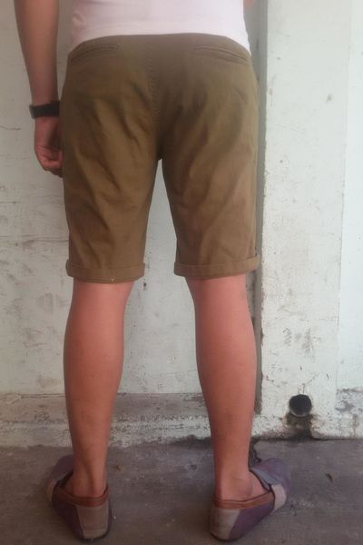 Short kaki thun 100 coton chuẩn