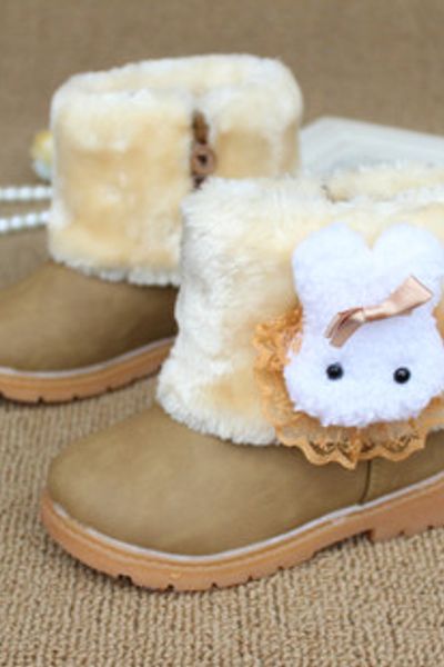 Boots cổ lửng bé gái họa tiết thỏ con xinh xắn thời trang hàn quốc