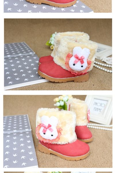 Boots cổ lửng bé gái họa tiết thỏ con xinh xắn thời trang hàn quốc