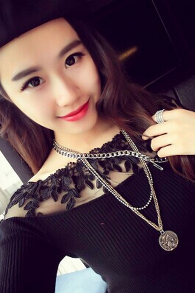 Áo len dài tay pha ren len tăm