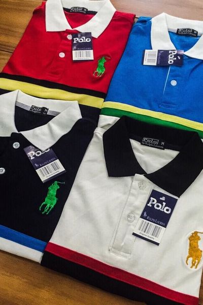 Áo thun polo phối trắng