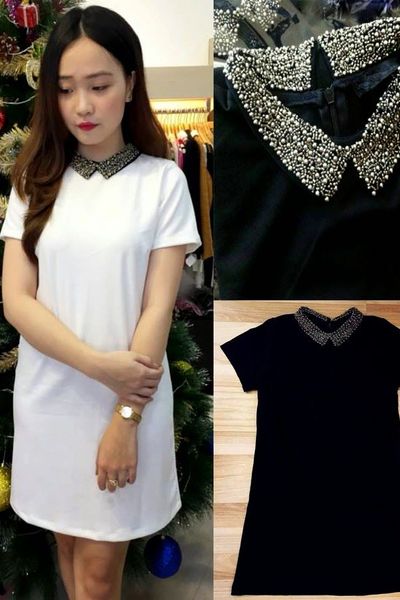 Đầm suông cổ kết đá peterpan - mc139 ms1056