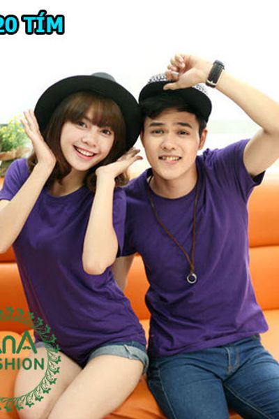 A-120 áo thun trơn cổ tròn vàng ana fashion