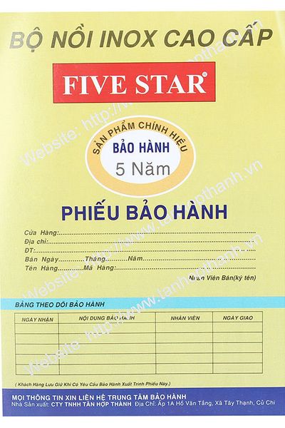 Quánh inox 430 fivestar 3 đáy nắp kính 14cm