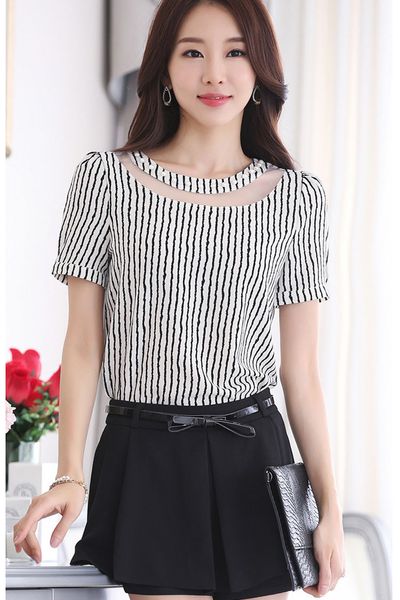 Áo somi cổ cách điệu - 1512